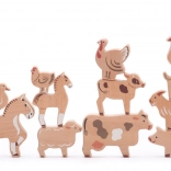 Bajo ferme de campagne – ensemble de 14 animaux en bois