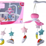 Mobile universel avec clip et jouets en peluche Rose