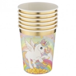 Gobelets en papier motif licorne 250 ml (6 pcs)