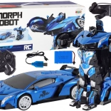Voiture robotique transformable R/C 1:10 Bleu contrôle par gestes