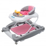 Youpala 2-en-1 avec balancelle et roulettes en silicone Baby Mix rose