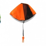 Super jouet parachutiste avec parachute 9 cm en tube, 4 couleurs