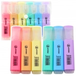 Set de surligneurs pastel en étui, 6 pcs