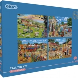 Gibsons Puzzle Appelez le vétérinaire 4x500 pièces