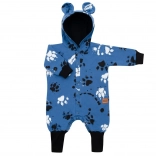 Combinaison en coton pour bébé avec capuche et petites oreilles New Baby Labka bleu