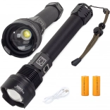 BAILONG lampe torche tactique LED CREE XHP70 avec zoom IPX5