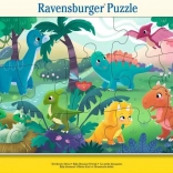 Puzzle Dinosaures Mignons 15 pièces Ravensburger