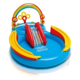 aire de jeux aquatique gonflable avec arc-en-ciel et toboggan Intex