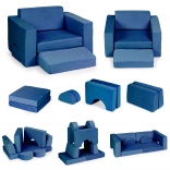 Fauteuil enfant modulaire 8-en-1 ECOTOYS – bleu