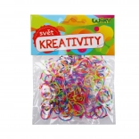 Élastiques tressés magiques rayés assortis