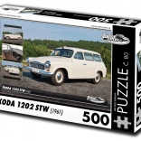 Puzzle RETRO-AUTA Škoda 1202 STW ambulance (1961) – 500 pièces