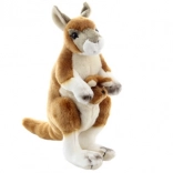 Kangourou en peluche avec bébé 23 cm écoresponsable