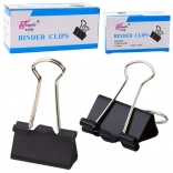 Trombones de bureau universels, acier ressort, noirs, 25 mm, 12 pièces