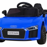 Voiture électrique pour enfants AUDI R8 Spyder – bleue avec télécommande, roues EVA et MP3