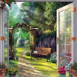 Puzzle SCHMIDT vue sur le jardin enchanté – 1000 pièces