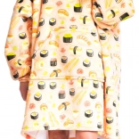 Plaid sweat à capuche Cozy Noxxiez sushi – couverture portable oversize