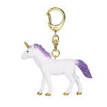 porte-clés licorne à crinière violette MOJO