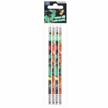 crayons dino avec gomme 4 pcs