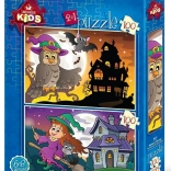 Puzzle Chouette et Sorcière 2×100 pièces