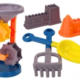 Set de sable Moulin à sable Pelle Râteau Moules Orange