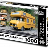Puzzle RETRO-AUTA ŠKODA 1203 Camp (1969) – 1000 pièces