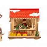 Small Foot ensemble de stands de Noël en bois avec éclairage