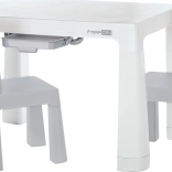 Table enfant en plastique avec chaises Neo – blanc/gris