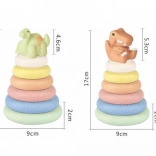 ZIRO anneaux à enfiler souples dino