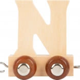 Wagon en bois avec la lettre N pour circuit de train small foot