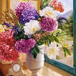 Puzzle 1000 pièces – nature morte aux hortensias CASTORLAND