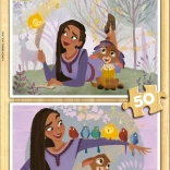 EDUCA puzzle en bois Souhaits 2 × 50 pièces