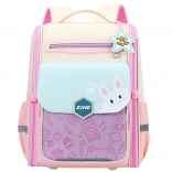 Sac à dos scolaire pastel avec lapin et sangle de poitrine 21L