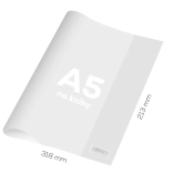 couverture de livre A5 en PVC, transparente, épaisse