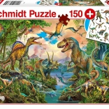 Puzzle dinosaures 150 pièces + tatouages SCHMIDT