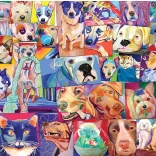 Puzzle Monde des chats et chiens 1000 pièces