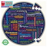 Puzzle rond 100 mots formidables 500 pièces