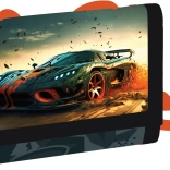 Portefeuille en tissu pour enfants avec motif de voiture