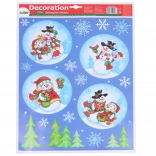 Décoration de fenêtre boules 41 × 29 cm Noël