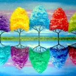 Enjoy puzzle arbres à l’histoire colorée 1000 pièces