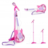 Ensemble de guitare électrique et microphone pour enfants avec pied réglable