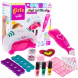 Coffret pour enfants de décoration des ongles avec sèche-ongles LED