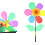 moulin à vent fleur sur tige en plastique