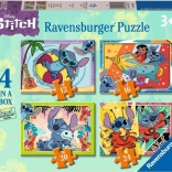 Puzzle 4-en-1 Disney Stitch