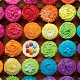 Puzzle Arc-en-ciel de cupcakes 1000 pièces EUROGRAPHICS