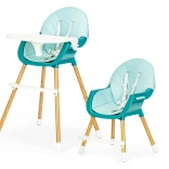 Chaise haute 2 en 1 Ecotoys bleue