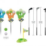 Set de golf avec clubs, balles et trou
