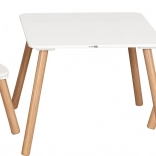 Table et chaises pour enfants en bois Athena – blanc