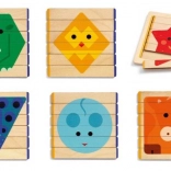 Puzzle en bois simples Animaux colorés