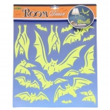 Autocollants muraux lumineux Chauves-souris Halloween 38 × 31 cm