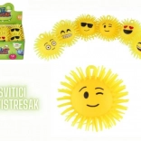 Balle antistress en silicone smiley 8 cm avec lumière